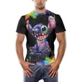 thumbnail image 2 of Disney Anime Nette Stich Lustige 3D camisetas Tops Männer Frauen Lose Plus Szie Hip Hop camisetas Kind Cartoon Sommer camiseta Kleidung xuanjing unisex, 2 of 2