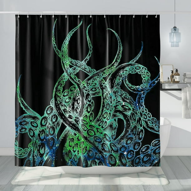Octopus shower curtain deals