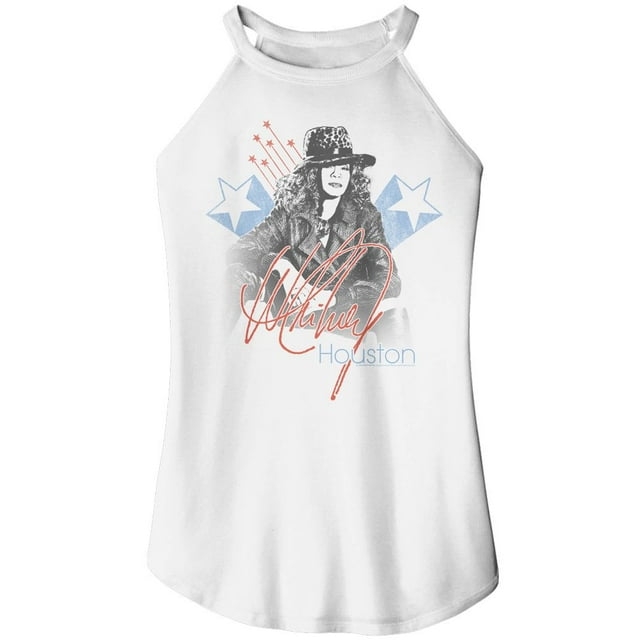 Whitney Houston Americana White Women's Sleeveless Rocker Tank Top