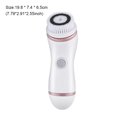 thumbnail image 4 of Soidarity Cepillo de limpieza facial con cabezales de repuesto Cuidado de la piel portátil 2 engranajes Exfoliante Scrub Tools Baño Salón Tratamientos faciales, 4 of 6
