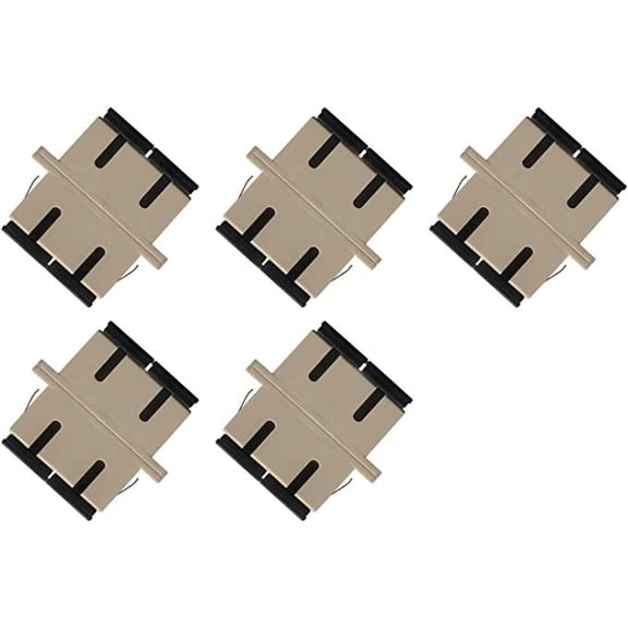 Fiber Optic Cable Adapter Coupler SC-SC Duplex Multimode 5 Pack