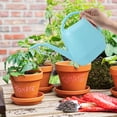 thumbnail image 4 of SZBAOAN 1 gal Light Blue Flower Plastic Watering Can, 4 of 5