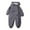 Grey, variant on KAUOD Boys Girls One Piece Snowsuits Fleece-Lined Hooded Insulated Ski Jumpsuits Front Pockets Side Zipper Snowboard Suits