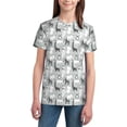 thumbnail image 3 of Wukai African Animals Youth Unisex Short Sleeve T-Shirt for Boys, Girls, Teens, and Kids-Large, 3 of 7