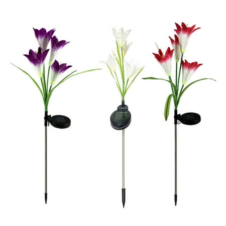 

Puloru Outdoor Rainproof Solar Simulation Lily LED Garden Decorative Light