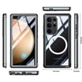 thumbnail image 2 of ShellTech Magnetic Case for Samsung Galaxy S24 Ultra,Compatible with Mag-Safe Double-Sided 360 Degree Full Body Built-in Screen Protection Case Shockproof Rubber Cover,Black, 2 of 8