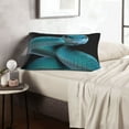 thumbnail image 6 of Rateoe Blue Viper Snake1 Pattern Pillow Covers with Invisible Zipper(Pillows are not Included) Standard Pillowcases-14"x20", 6 of 6