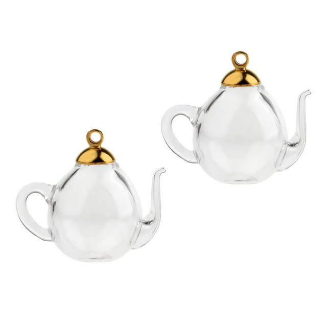 2 Unids de en apariencia de Colgante para Colr de Bricoje DIY , Pta, 30 mm Oro Gloria Colgante de encanto de botellas de deseo