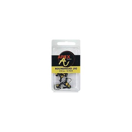 Apex Fishing RH18-7-10 Freshwater Round Jig Head 1/8 OZ Black