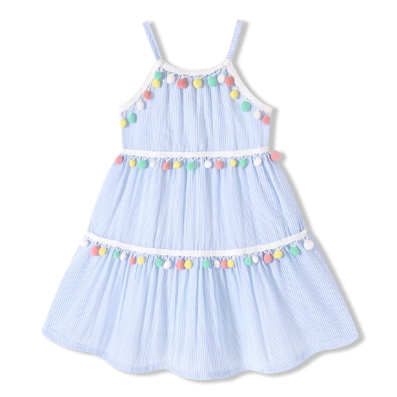 Younger Tree Baby Girl Dress Kid Summer Sleeveless Sling Princess Beach Dress Clothes for 2-3T
