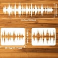 thumbnail image 2 of 2PCS Sound Wave Painting Stencil 8.3x11.7inch Sonic Line Stencil for Painting Music Signs Painting Stencil Song Sound Stencil Musical Theme Craft Stencil for Painting on Wall Wood, 2 of 9