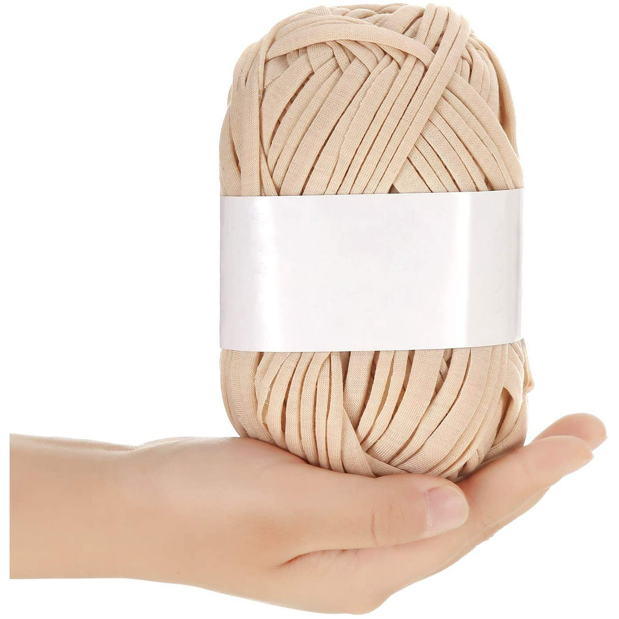 Bqhagfte T Shirt Yarn Fabric Knitting Yarn Spaghetti Yarn Craft In Approx. 121.4 Yards 111 Meter Long For Hand Diy Bag Blanket Cushion Crocheting Pro
