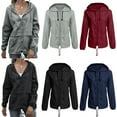 thumbnail image 5 of Women Hooded Jacket Waterproof Drawstring Hiking Rain Jacket Outwear Outdoor Sports Coat Jacket, 5 of 5