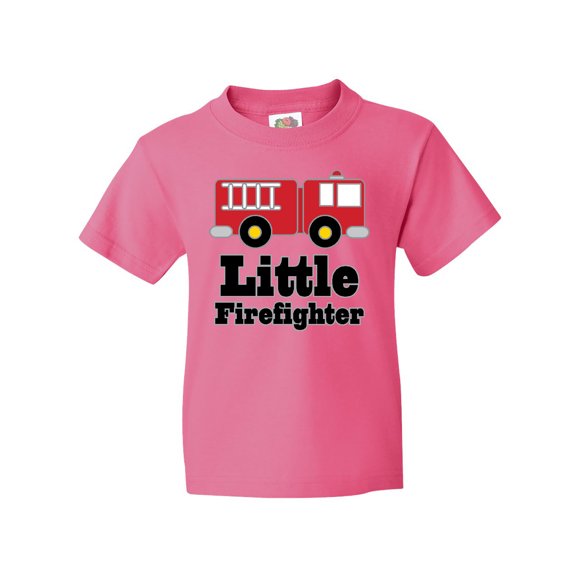 Inktastic Little Firefighter Fire Engine Youth T-Shirt