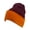 Burgundy/Orange, variant on Top Headwear Cable Knit Long Winter Beanie - Orange