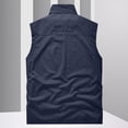 thumbnail image 7 of YueHuiYing Men's Casual Loose Fit Multi Pocket Functional Stand Collar Vest Stylish Outdoor Emergency Volunteer Workwear Zippered Jacket For Hiking Camping And Daily Use, 7 of 7