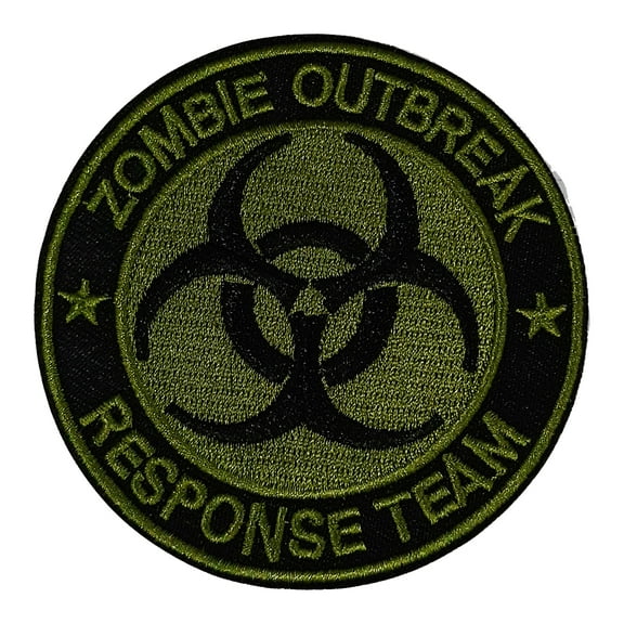 Zombie Outbreak Response Team Olive Embroidered Patch Iron/Sew-On Applique