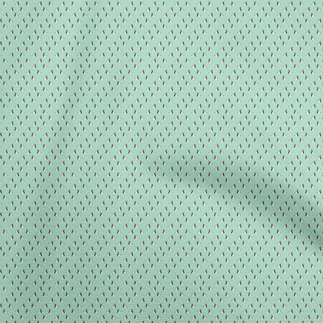 oneOone Cotton Jersey Light Mint Green Fabric Animal Craft Projects Decor Fabric Printed By The Yard 58 Inch Wide