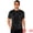 Black, variant on DARING DIVA Men's Velvet Crew Neck Short Sleeve Tee Tops Disco Velour T Shirts S Black