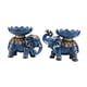 thumbnail image 2 of Figuras de elefantes en pareja con bandeja de frutas, adorno de Feng Shui, colección de escritorio decorativa para el hogar, pieza decorativa multifun Azul, 2 of 8