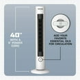 thumbnail image 3 of Hurricane 40 In Triple Action Air Enhancing Tower Fan and Diffuser, White, 3 of 13