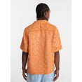 thumbnail image 3 of No Boundaries Textured Wave Design Resort Shirt with Short Sleeves, Men's XS-4XLT, 3 of 5