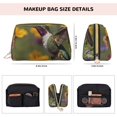 thumbnail image 5 of Gaeub Humming Bird Printed Travel Cosmetic Bag,Makeup Bag, Large Capacity Toiletry Bag for Women, Portable Pouch Make Up Organizer with Zipper and Divider, 5 of 8
