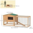 thumbnail image 3 of PawHut Rabbit Hutch Chicken Coop Wooden with Run, 3 of 10