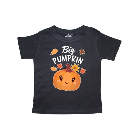 

Inktastic Big Pumpkin with Fall Leaves Gift Toddler Boy or Toddler Girl T-Shirt