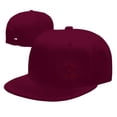 thumbnail image 4 of DouZhe Flat Brim Cap Snapback Hat, Red Love Heart Fire Flower Design Prints Adjustable Red Adult Baseball Cap, 4 of 6