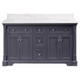 thumbnail image 4 of Sydney 60" Double Bathroom Vanity with Marine Gray Cabinet and Engineered Marble Top, 4 of 7