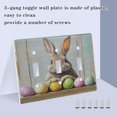 thumbnail image 4 of Switch Panel 4.48x6.37In Switch Plate Wall Panel Living Room Kitchen Bedroom Study Switch Panel Stylish Decoration Cute Easter Brown Bunny, 4 of 8