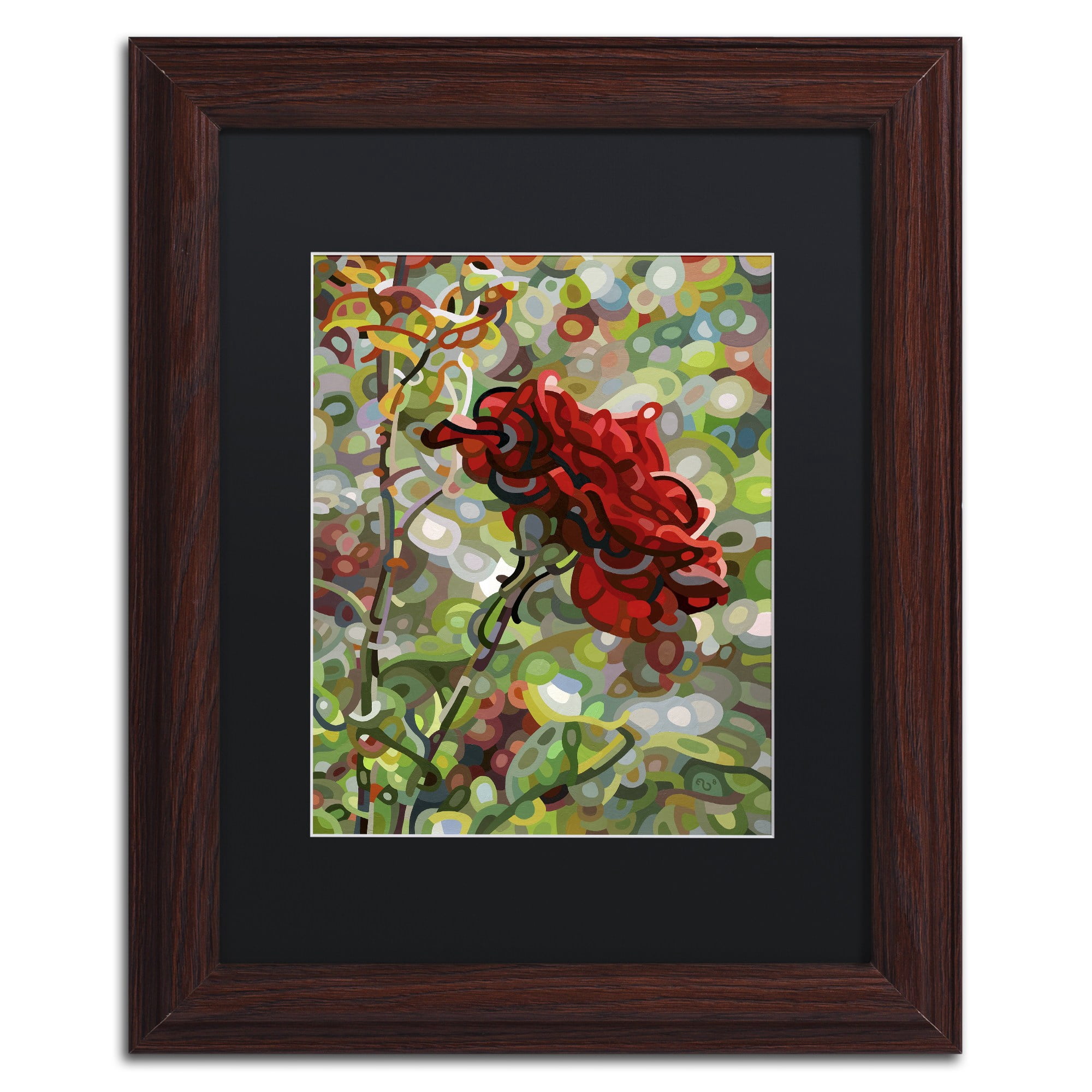 Mandy Budan 'Last Rose Of Summer' Black Matted Framed Art