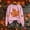 Pink, variant on ZGRBOU Fall Maple Leaf Print Sweatshirts for Women Long Sleeve Crew Neck Pullover Tops Halloween Fashion Festival Outfit