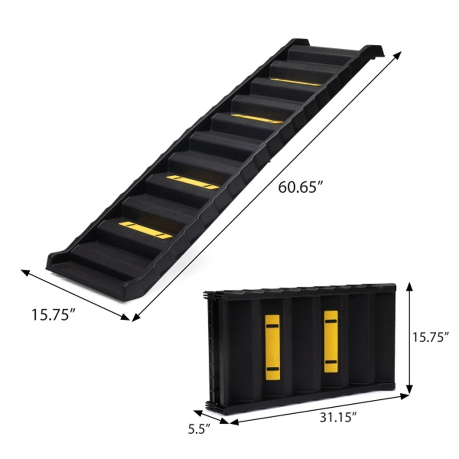 Pefilos 60" Folding Dog Ramp for Large Dogs Portable Pet Ramp for SUVs Trucks Car Ramps Dog Stairs Step Ladder Non-Slip Lightweight, Black Pefilos 60" Folding Dog Ramp for Large Dogs Portable Pet Ramp for SUVs Trucks Car Ramps Dog Stairs Step Ladder Non-Slip Lightweight, Black