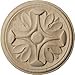 thumbnail image 3 of Ekena Millwork ROS02X02RAMA 2.75 in. W x 2.75 in. H x .25 in. P Raymond Rosette- Maple- Architectural Accent, 3 of 3