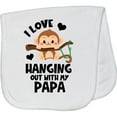 thumbnail image 2 of Inktastic Monkey I Love Hanging out with My Papa Baby Burp Cloth, 2 of 3