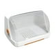 thumbnail image 3 of Rejilla de secado para platos, bandeja para secar platos, ahorra espacio, a prueba de polvo, soporte para secador de vasos y utensilios. Blanco, 3 of 9