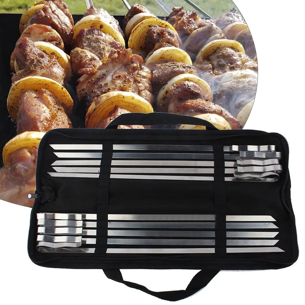 OTVIAP Grilling Fork,42cm BBQ Stainless Steel Grilling Fork Sticks