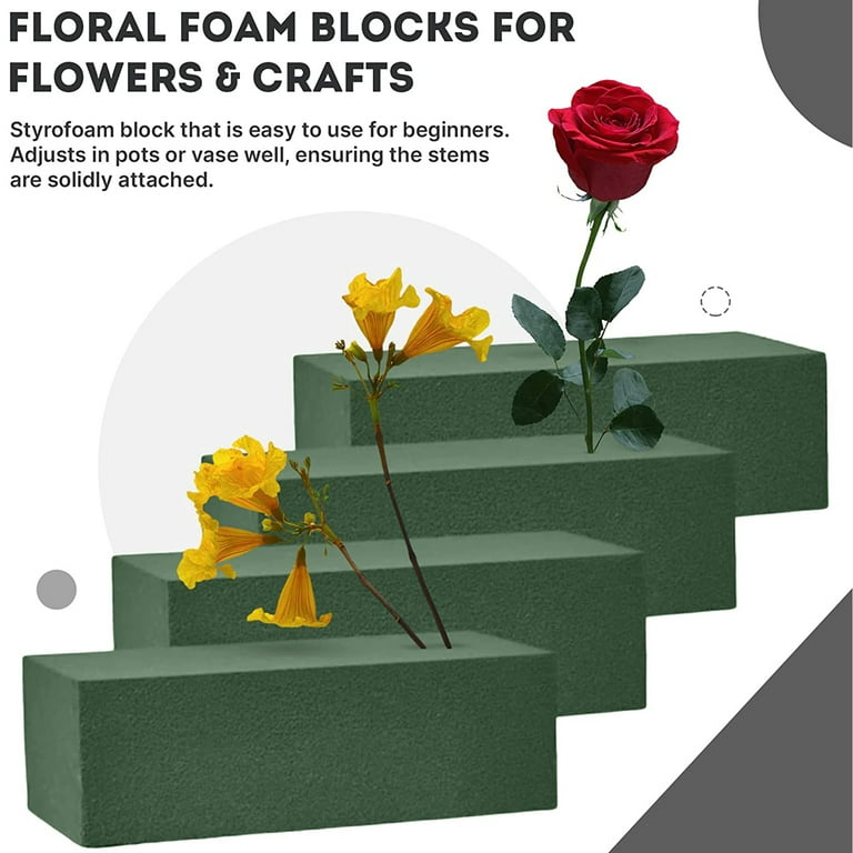 Premium Dry Floral Foam Blocks for Flower Arrangements 6pk | Styrofoam  Block for Artificial Flowers & Plant Decoration