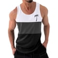 thumbnail image 1 of LOVZFMLL Débardeurs pour Hommes Mode Décontractée Patchwork Imprimé Chandail Col Rond Sport, 1 of 3