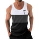 thumbnail image 1 of Hombres Casual Moda Patchwork Impresión Pullover Cuello Redondo Deportes Tanque, 1 of 3