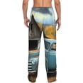 thumbnail image 3 of Daiia Vintage Truck Farm Scene Men's Sleep Pant with Pockets and Drawstring,Pajama Pants-Medium, 3 of 9