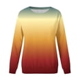 thumbnail image 3 of pbnbp Fall Sweater for Women 2023 Trendy Ombre Tie Dye Long Sleeve Pullover Casual Loose Fit Color Thin Crewneck Sweatshirts, 3 of 4