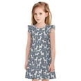thumbnail image 1 of Bingfone Poodle Dog pour Filles Robe de Nuit Manches Volantes, Pyjamas Robe de Princesse pour Filles Tenue de Maison-Grand, 1 of 6