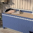 thumbnail image 6 of FOA Navy Outdoor Wicker Aluminum Storage Bench & Bar Cart Set of 2, 6 of 19