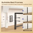thumbnail image 3 of Pinmoco Queen Upholstered Headboard with Storage & Charging Station, LED Wingback Adjustable Headboard, Teddy Fabric Headboard Only, White, 3 of 8