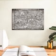 thumbnail image 3 of Elephant Stock City Map Of London Grunge Wall Art - Horizontal Canvas Wall Art - Living Room Wall Decor - Map Canvas - Gray And Beige Decor - 12" x 8", 3 of 8