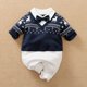 thumbnail image 2 of Ropa para bebé recién nacido, Pelele de algodón, mono infantil, pijamas de alce de Navidad, mono de manga larga, trajes de disfraz, 2 of 4