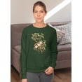 thumbnail image 2 of Bachman's Warbler And Flowers Sweatshirt Women -John James Audubon Designs, Female Medium, 2 of 4